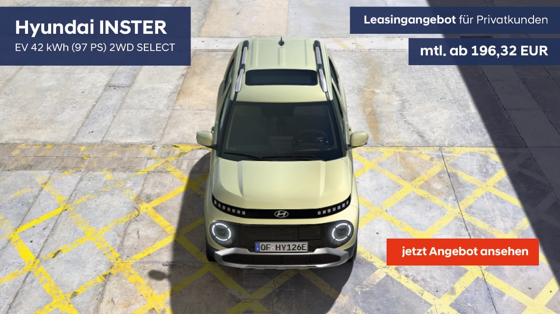 Hyundai INSTER Privatkunden Leasingangebot - gültig bis 31.03.2025