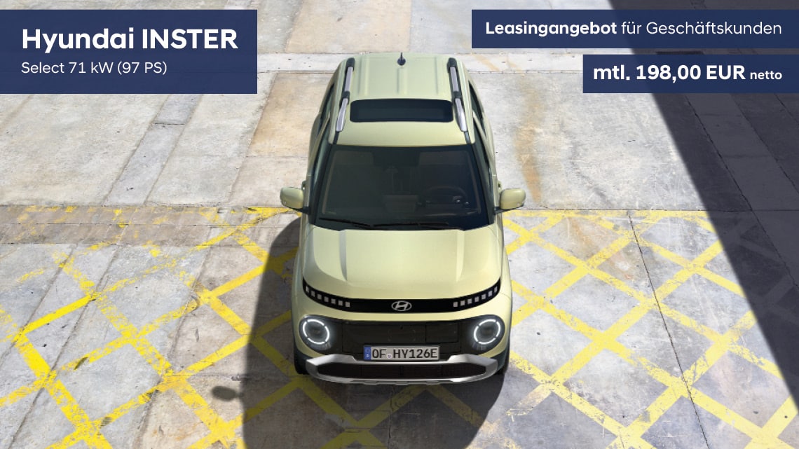 Hyundai INSTER Geschäftskunden Leasingangebot - gültig bis 30.06.2025
