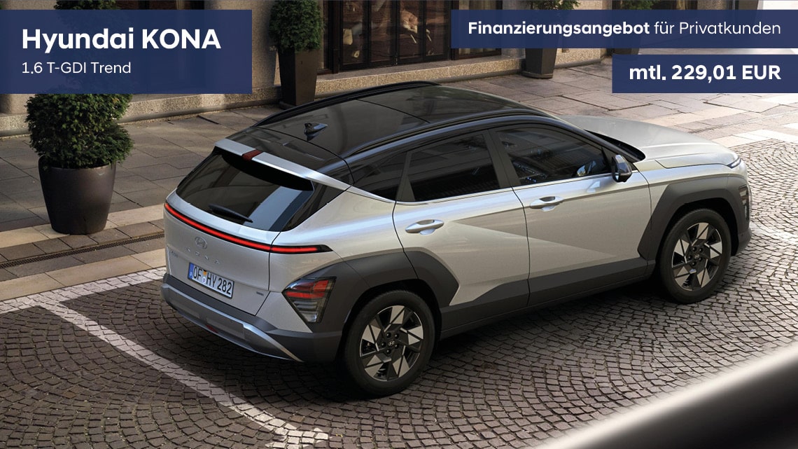 Hyundai KONA Finanzierungsangebot für Privatkunden - gültig bis 30.06.2025
