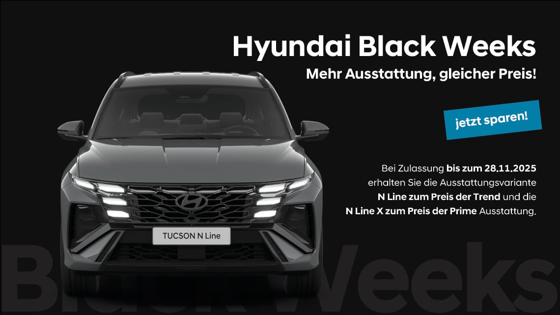 hyundai-black-weeks-banner Hyundai TUCSON N Line und N Line X in den Hyundai Black Weeks