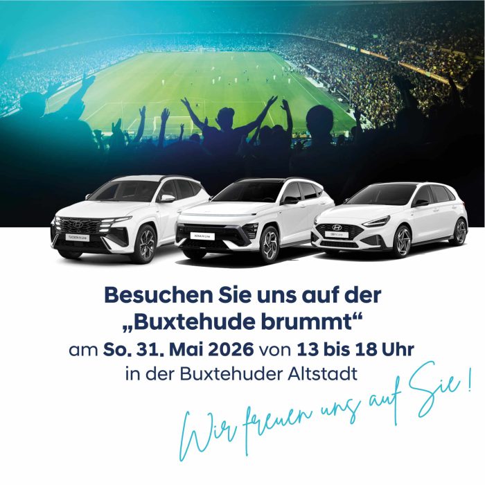 Besuchen Sie uns auf der Autoschau "Buxtehude brummt" am 31. Mai 2026
