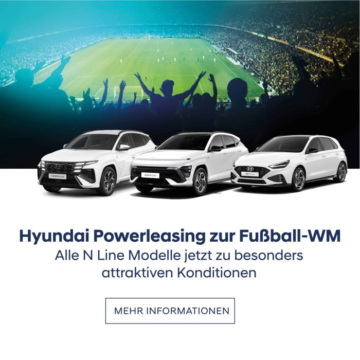Alle N Line Modelle besonders attraktiv leasen im Hyundai Powerleasing zur Fußball-WM