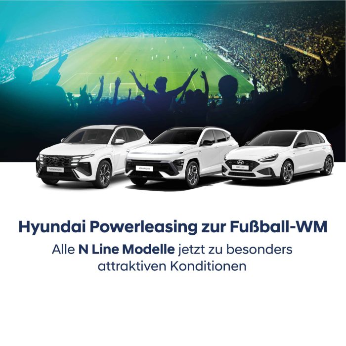 Alle N Line Modelle besonders attraktiv leasen im Hyundai Powerleasing zur Fußball-WM