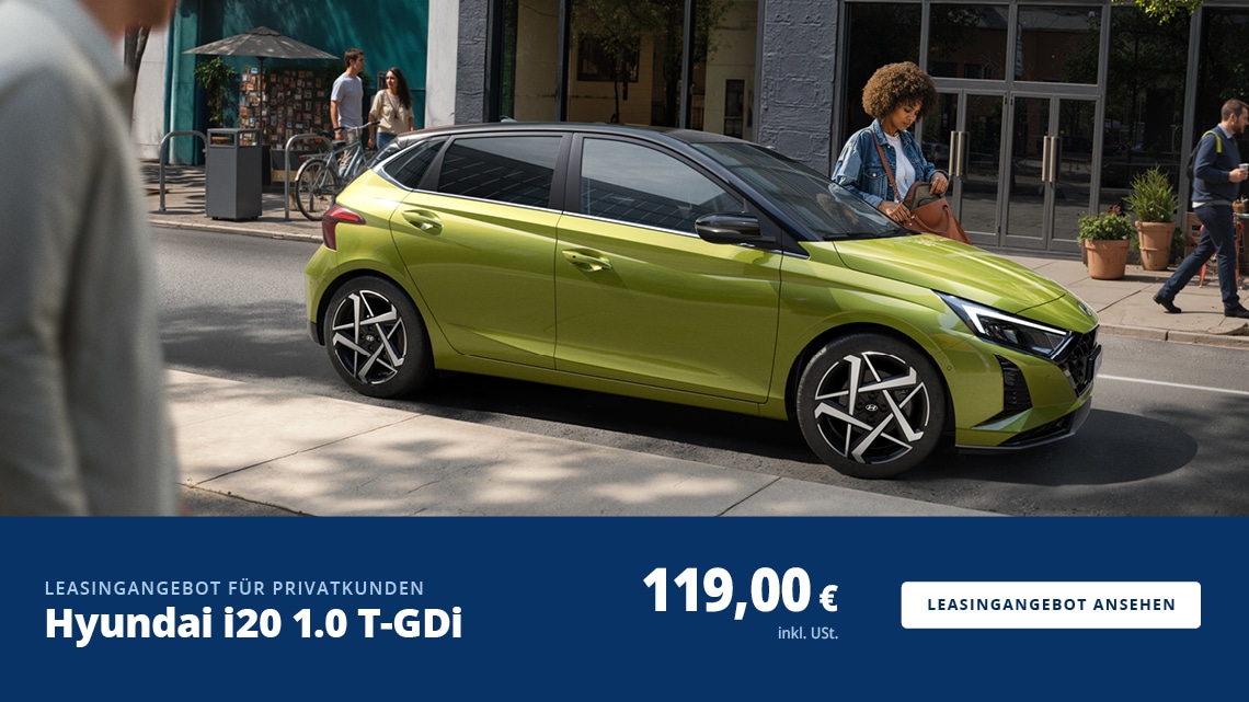 Hyundai i20 Leasingangebot für Privatkunden - gültig bis 30.09.2026