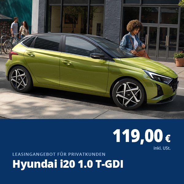Hyundai i20 Leasingangebot für Privatkunden - gültig bis 30.09.2026