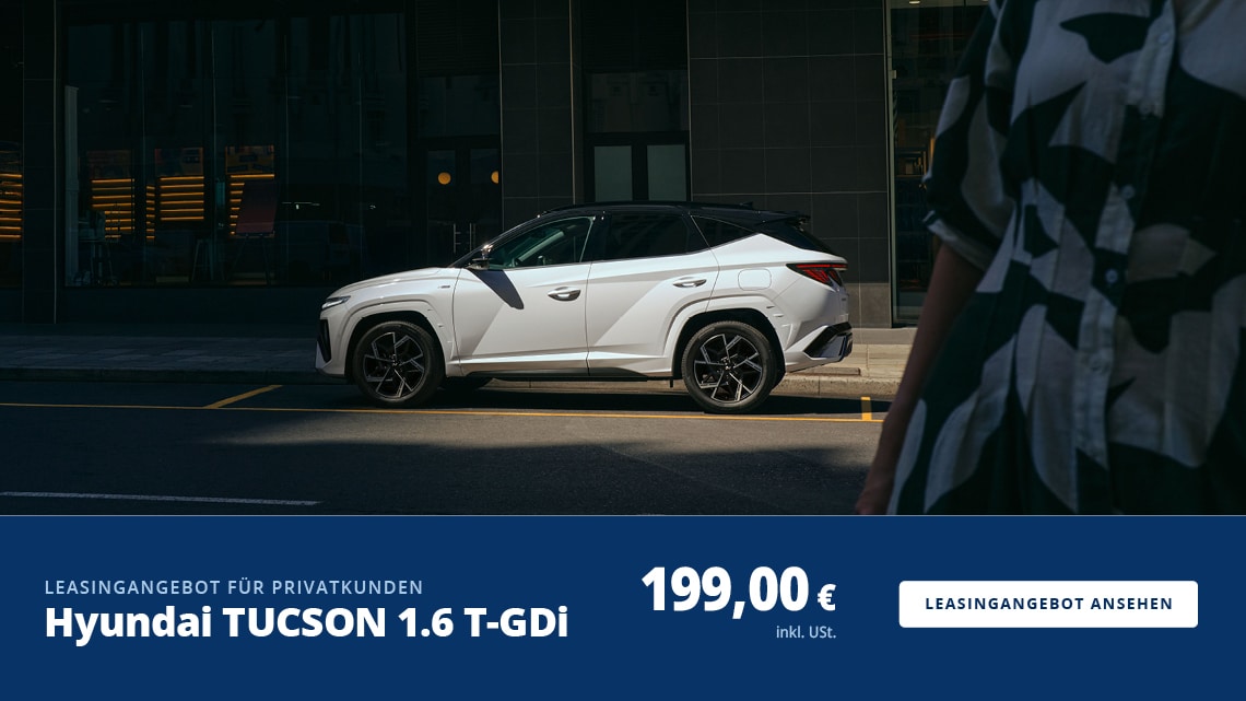 Hyundai TUCSON Leasingangebot für Privatkunden - gültig bis 30.09.2026