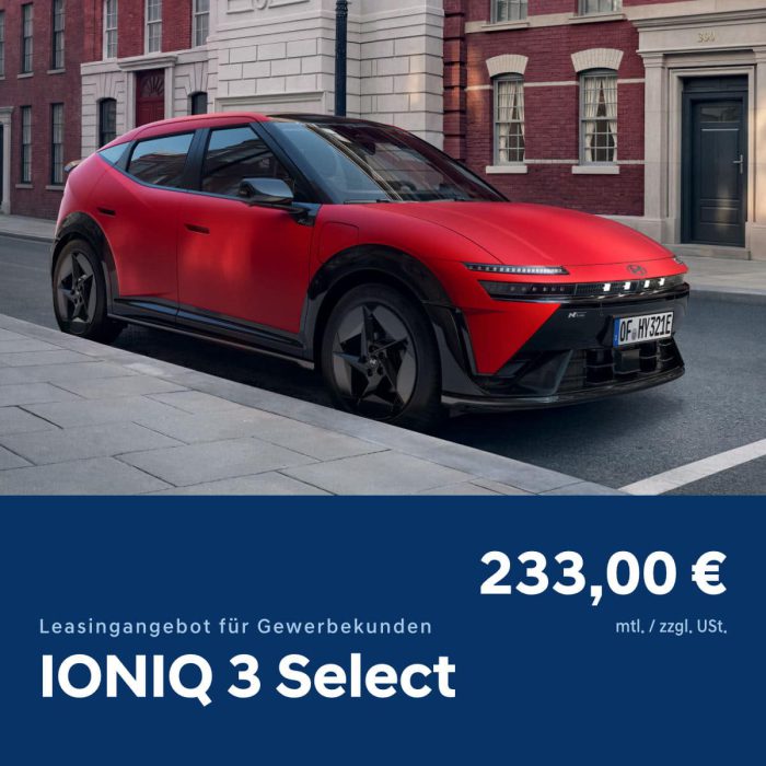 Hyundai IONIQ 3 Leasingangebot für Gewerbekunden